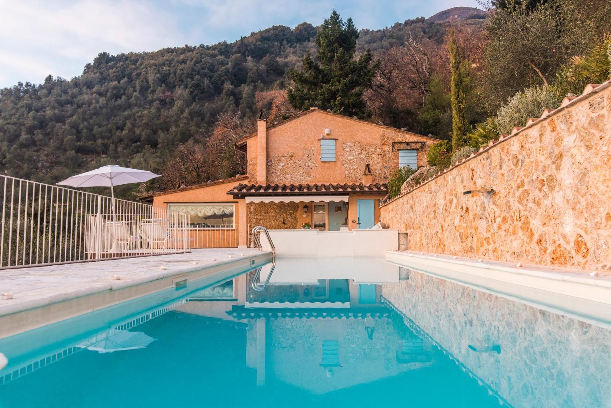 Charming Farmhouse In The Hills, Private Pool, Sea View, Dream Panorama Камайоре Екстериор снимка