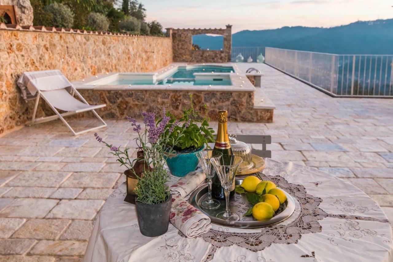 Charming Farmhouse In The Hills, Private Pool, Sea View, Dream Panorama Камайоре Екстериор снимка