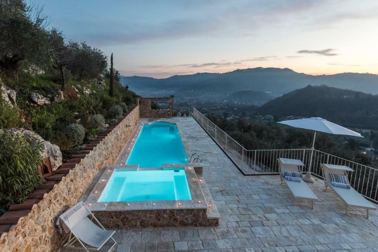 Charming Farmhouse In The Hills, Private Pool, Sea View, Dream Panorama Камайоре Екстериор снимка