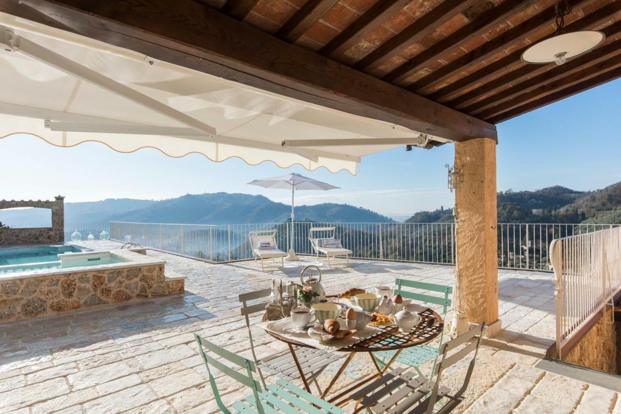 Charming Farmhouse In The Hills, Private Pool, Sea View, Dream Panorama Камайоре Екстериор снимка