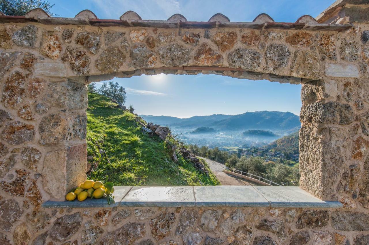 Charming Farmhouse In The Hills, Private Pool, Sea View, Dream Panorama Камайоре Екстериор снимка