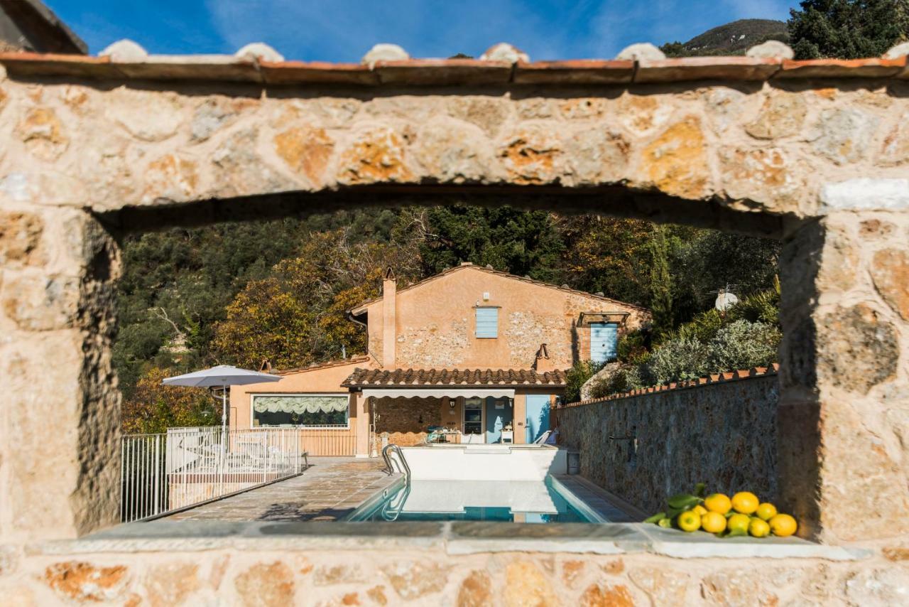 Charming Farmhouse In The Hills, Private Pool, Sea View, Dream Panorama Камайоре Екстериор снимка